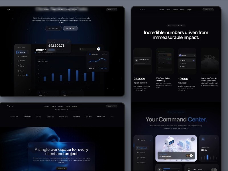 Preview for AI CRM SaaS Landing Page Template