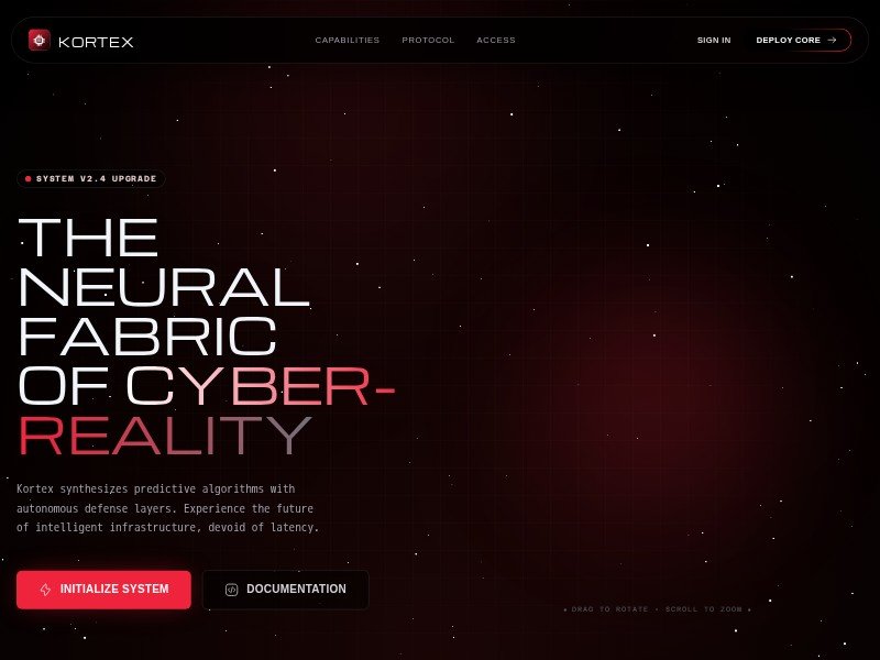 Preview for AI Cybersecurity SaaS Landing Page Template