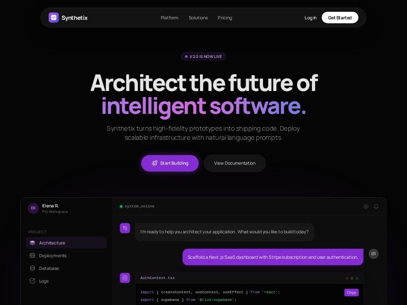 Preview for AI Developer Platform Landing Page Template