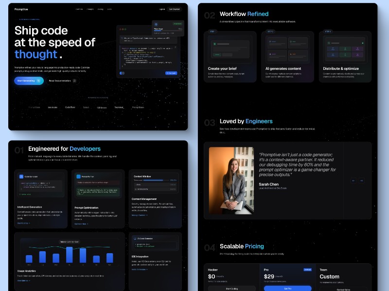 Preview for AI Developer Platform Landing Page Template