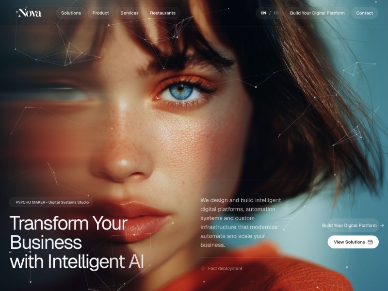 Preview for AI Digital Systems Studio Landing Page Template