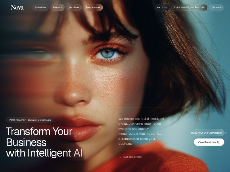 Preview for AI Digital Systems Studio Landing Page Template