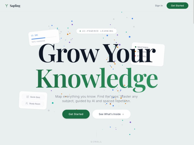 Preview for Sapling Education Landing Page Template