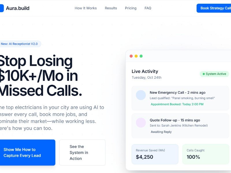 Preview for AI Electrician Service Landing Page Template