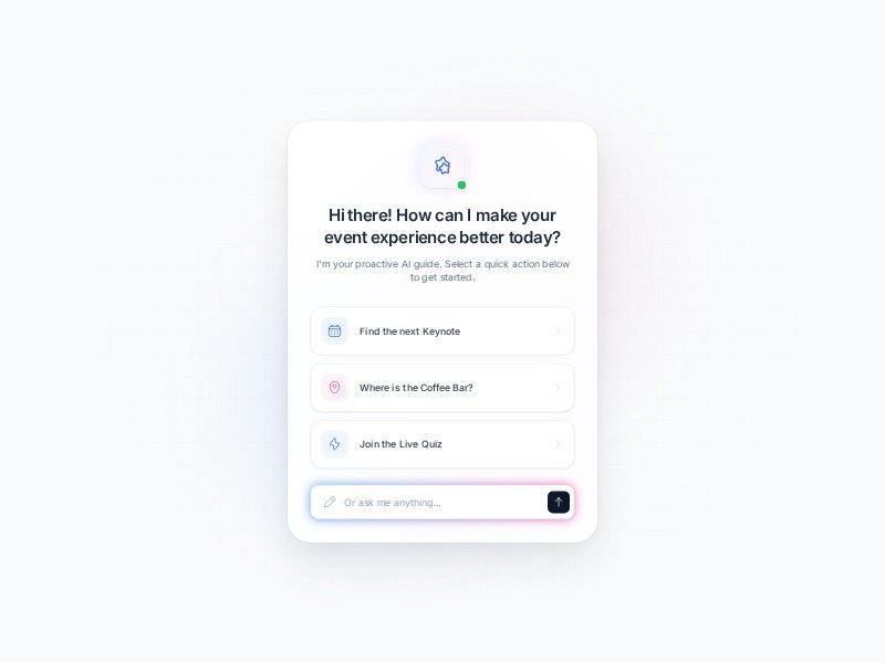 Preview for AI Event Assistant Landing Page Template