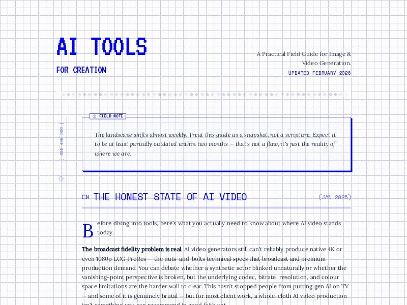 Preview for AI Video & Image Tools Guide Template