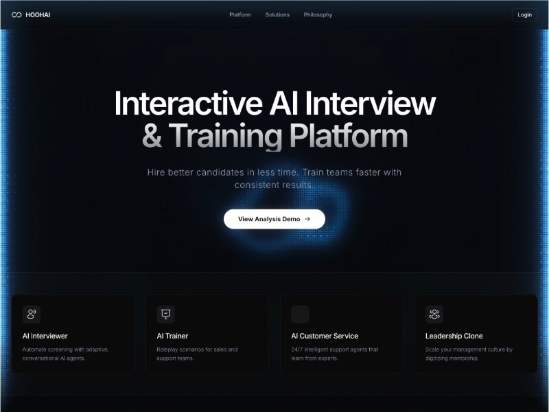 Preview for AI Interview & Training Landing Page Template