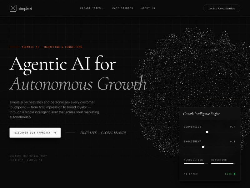 Preview for AI Marketing Consulting Landing Page Template