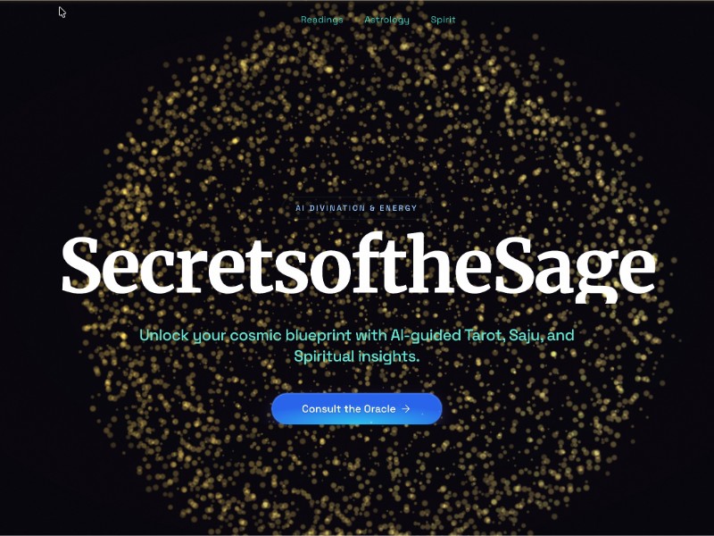 Preview for AI Mystical Guidance Landing Page Template