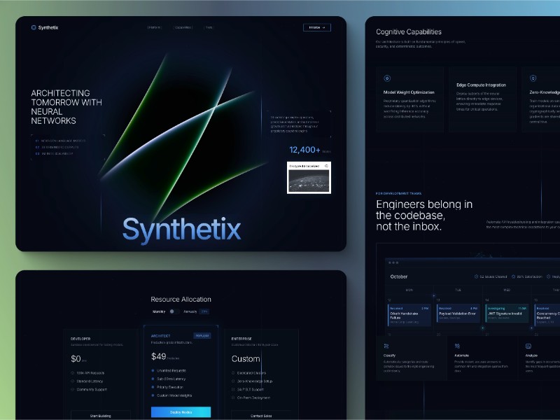Preview for AI Neural Architecture Landing Page Template