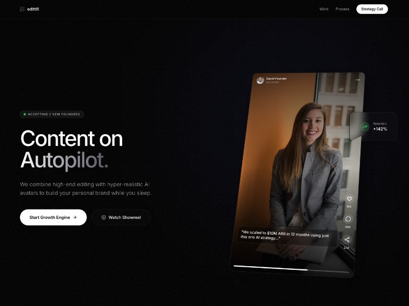 Preview for Personal Branding Agency Landing Page Template