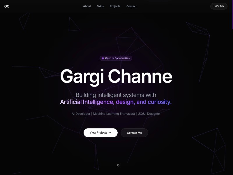 Preview for AI Portfolio Landing Page Template