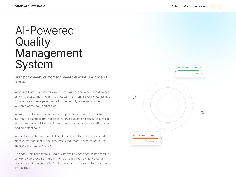 Preview for AI Quality Management Landing Page Template