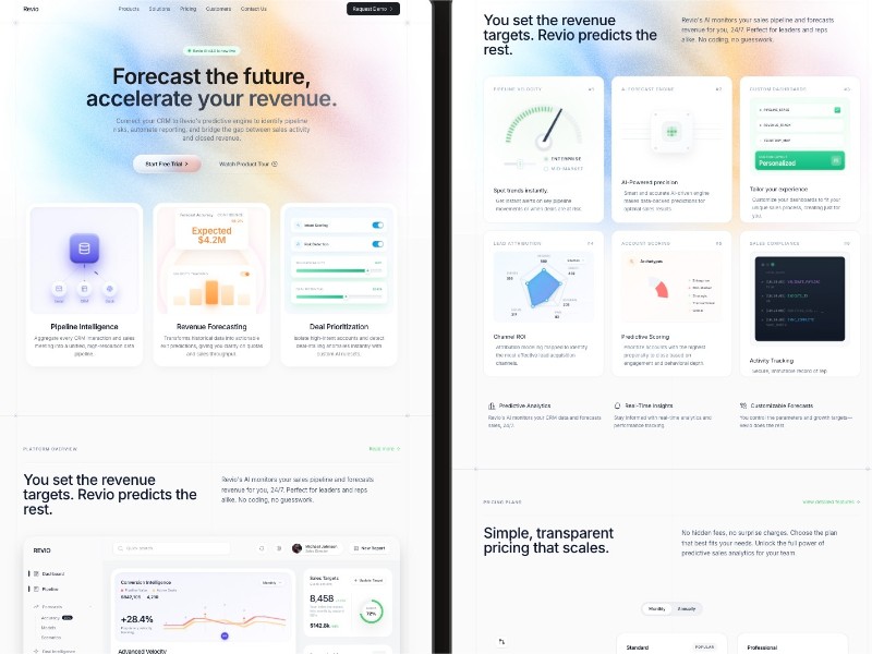 Preview for AI Sales Analytics Landing Page Template