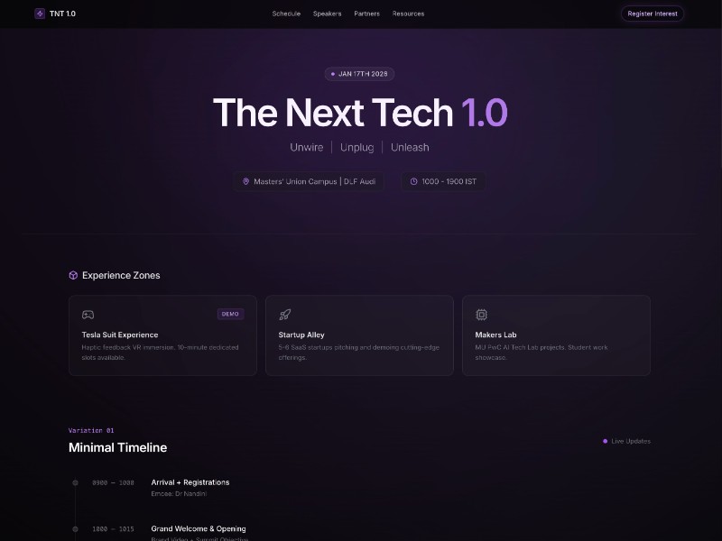 Preview for Tech Conference Landing Page Template