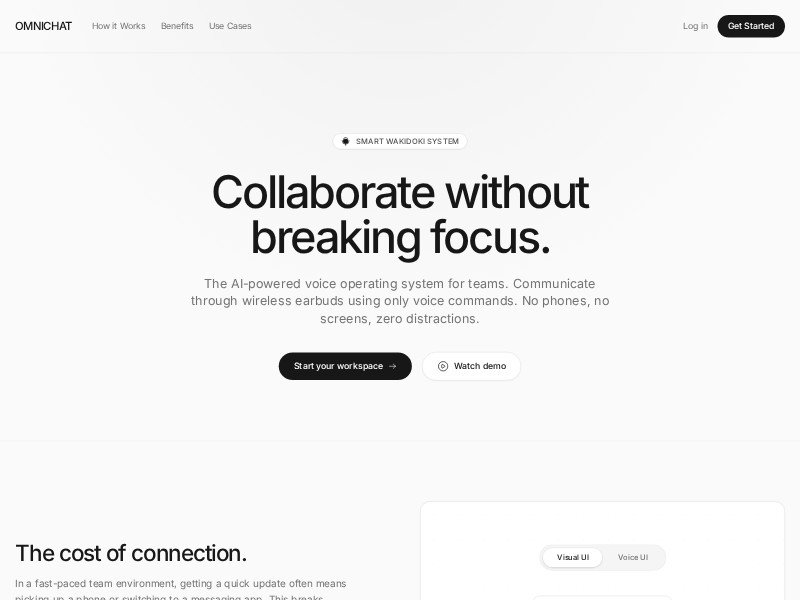 Preview for AI Voice Collaboration Landing Page Template