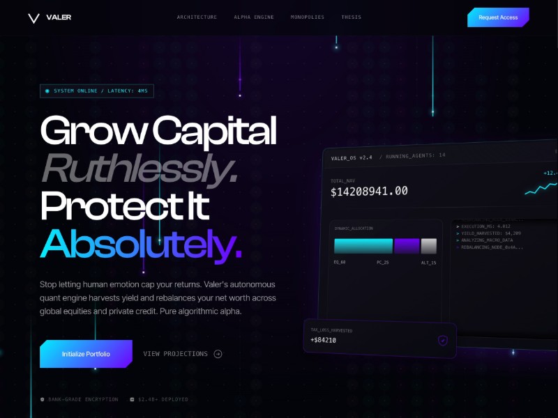 Preview for AI Wealth Management Landing Page Template
