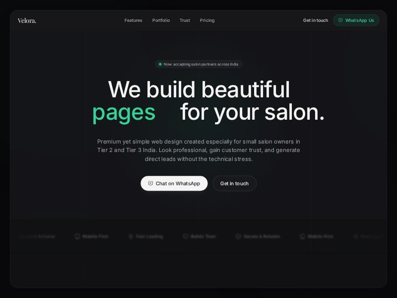 Preview for Salon Web Design Landing Page Template