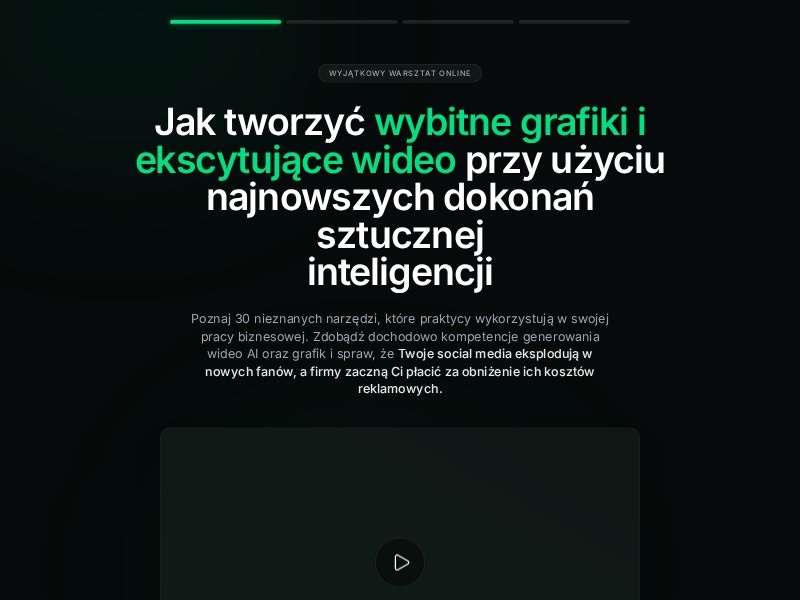 Preview for AI Workshop Landing Page Template