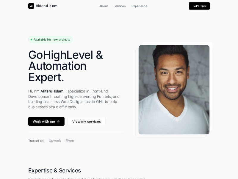 Preview for Automation Expert Portfolio Template