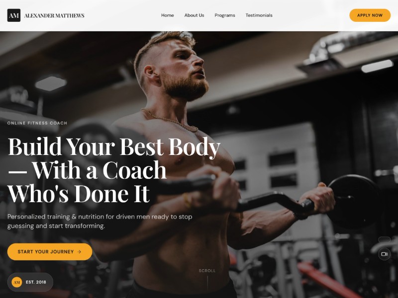 Preview for Alexander Matthews Fitness Coaching Template