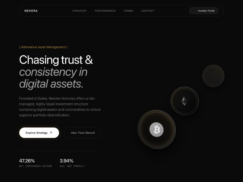 Preview for Alternative Asset Management Landing Page Template