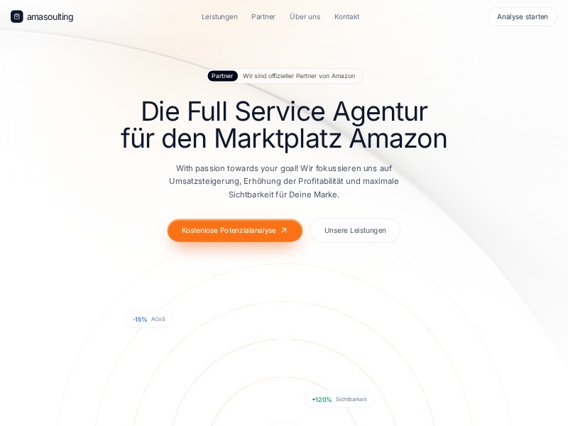 Preview for Amazon Agency Landing Page Template