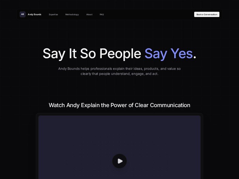 Preview for Consultant Personal Landing Page Template