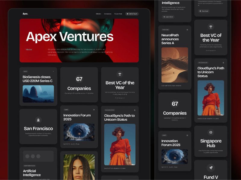 Preview for Apex Ventures Investment Portfolio Template