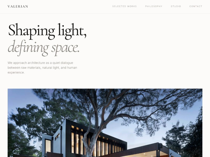 Preview for Minimal Architecture Studio Landing Page Template