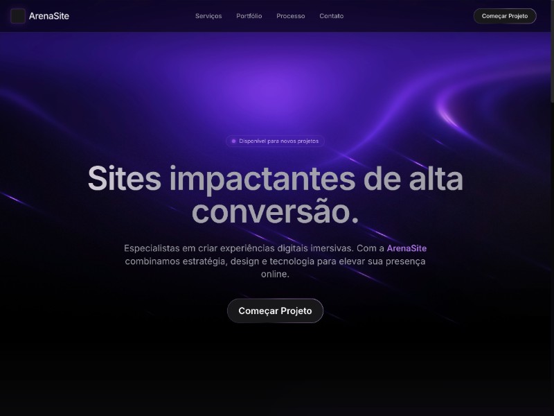 Preview for ArenaSite Agency Landing Page Template