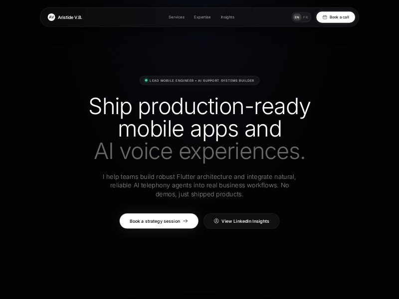 Preview for Aristide Verlet-Banide - AI & Mobile Engineer