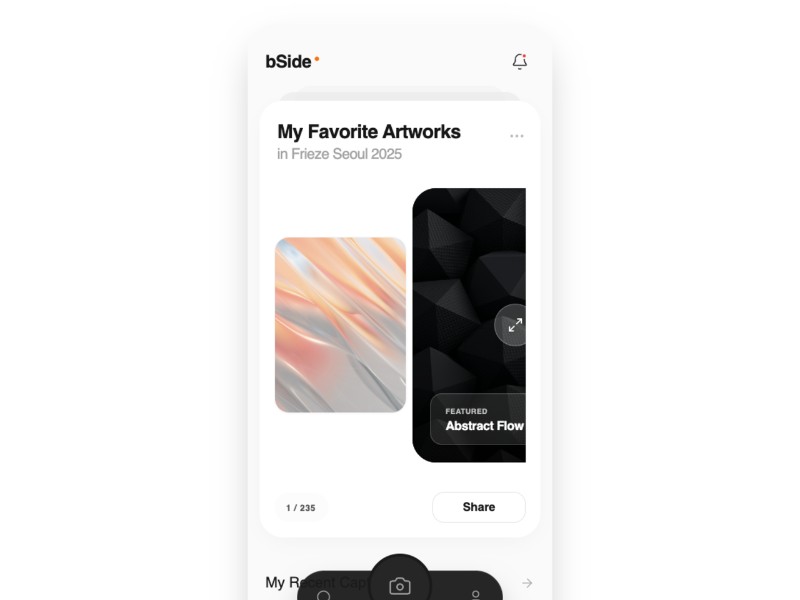 Preview for bSide Mobile Art Gallery App UI Template