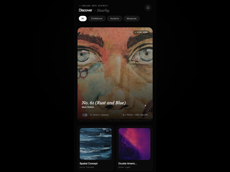 Preview for Art Discovery Mobile UI Template