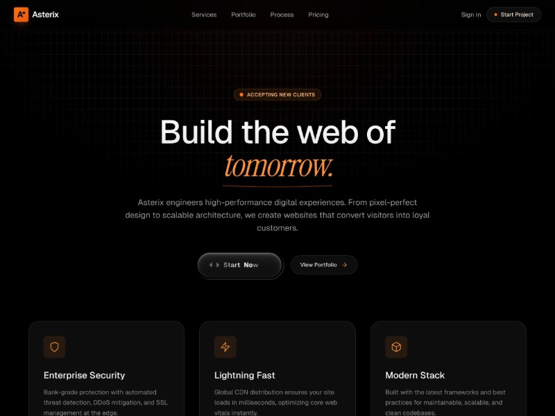 Preview for Asterix Digital Experience Template
