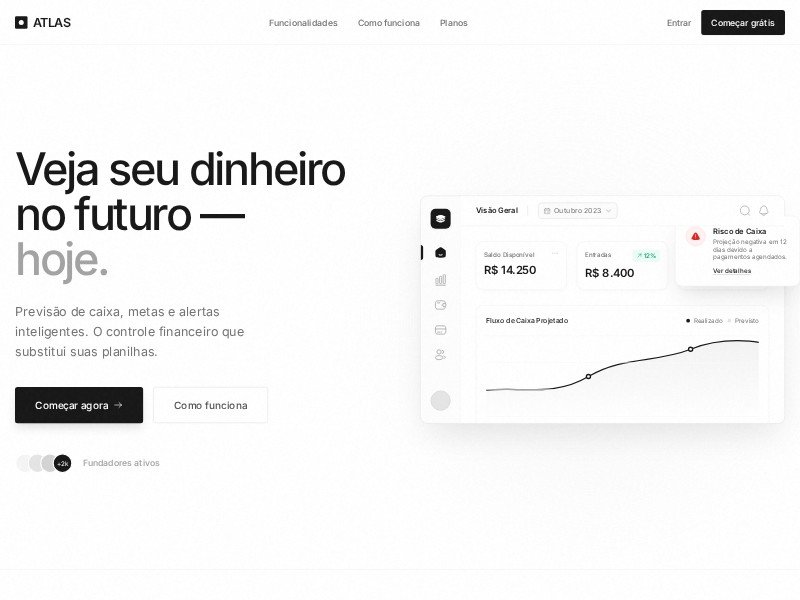 Preview for Atlas Finance SaaS Landing Page Template