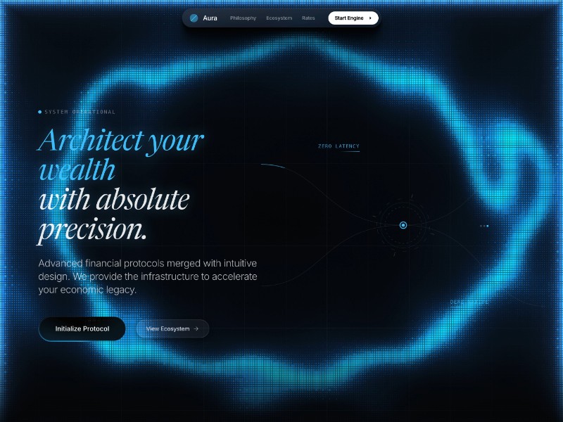 Preview for Aura Financial Banking Landing Page Template