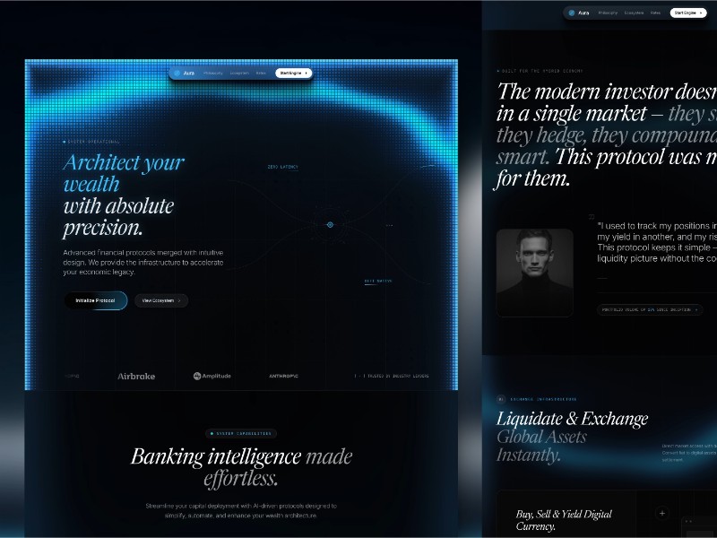 Preview for Aura Financial Banking Landing Page Template