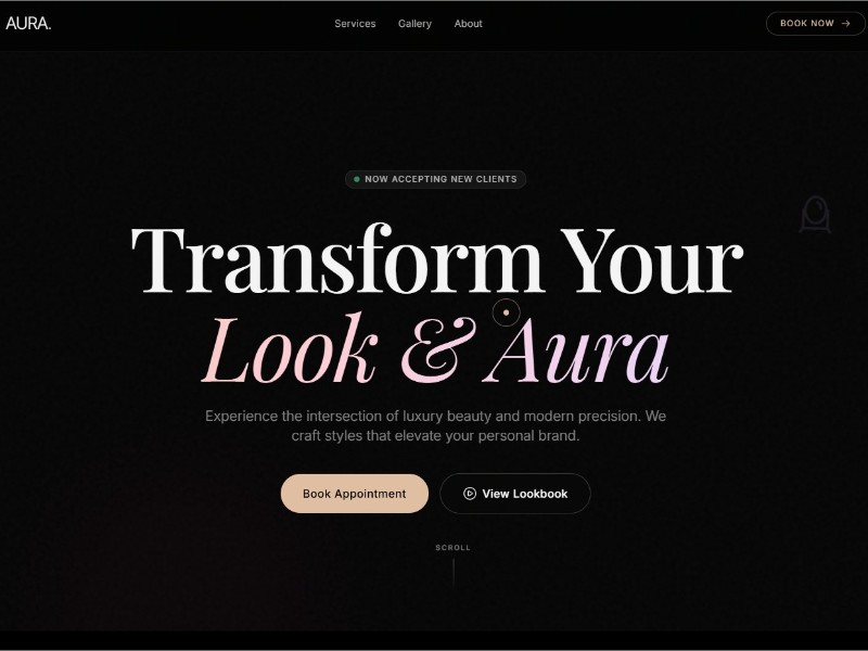 Preview for Luxury Salon Landing Page Template