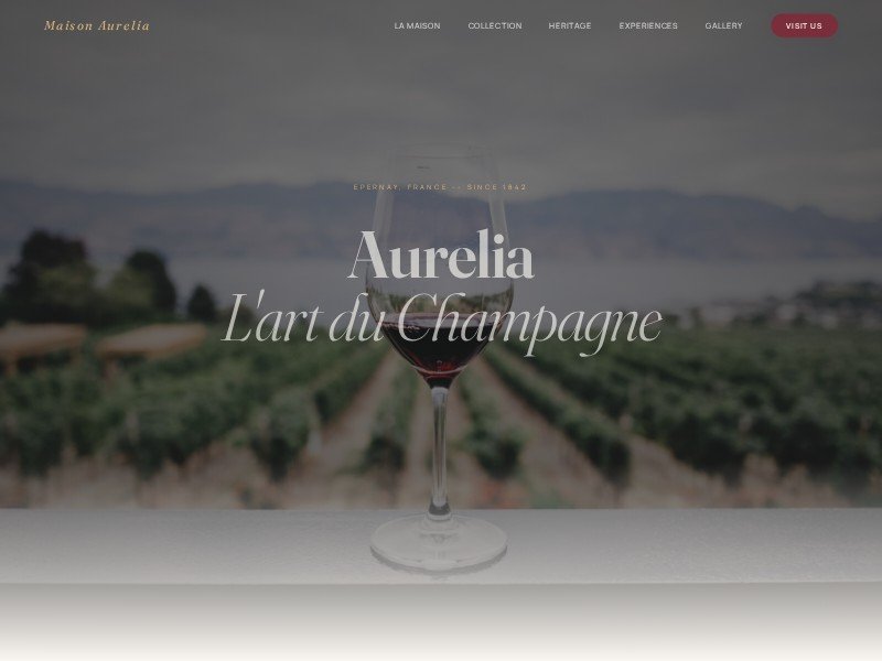 Preview for Luxury Champagne Brand Landing Page Template