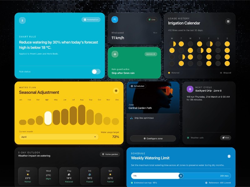 Preview for Smart Garden Control Dashboard Template