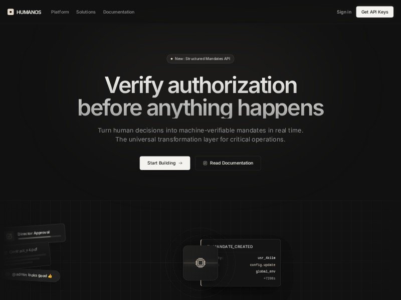 Preview for Authorization API Landing Page Template