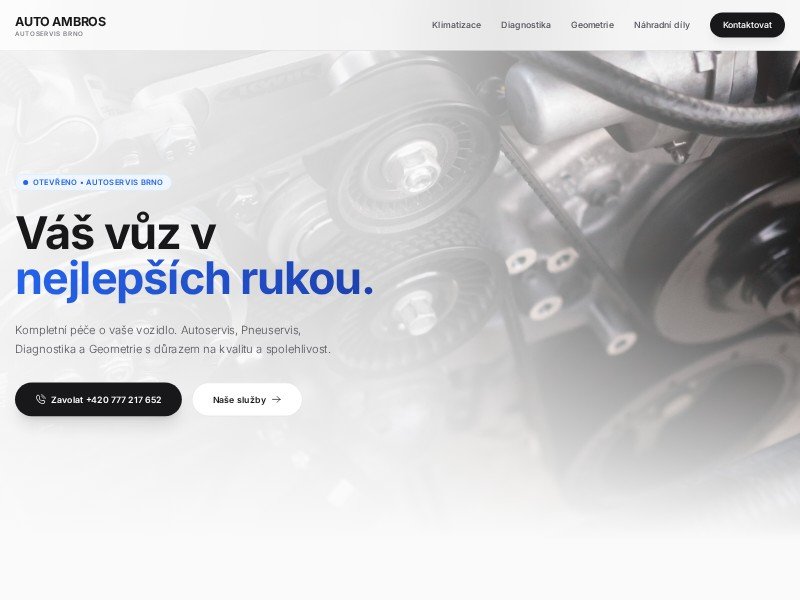 Preview for Auto Service Business Landing Page Template