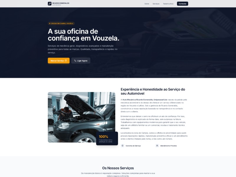 Preview for Auto Repair Service Landing Page Template