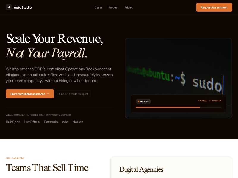 Preview for Automation Consulting Landing Page Template