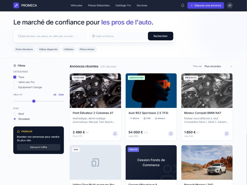 Preview for Auto Marketplace Listing Template