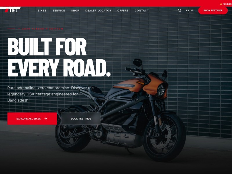 Preview for Automotive Retail and Motorcycle Landing Page Template