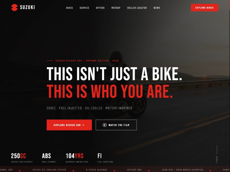 Preview for MotoGP Motorsports Landing Page Template