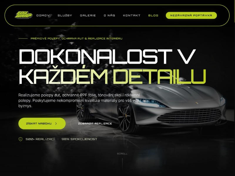 Preview for Automotive Detailing and Wrapping Landing Page Template