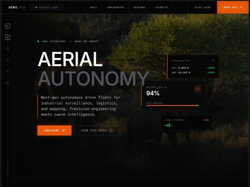 Preview for Autonomous Drone Systems Landing Page Template